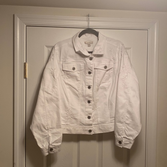 Cato Jackets & Blazers - New Cato White Jean Jacket…size 18/20W